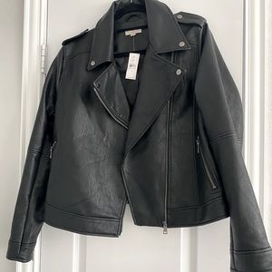 Loft - Motorcycle Jacket - Leather Faux